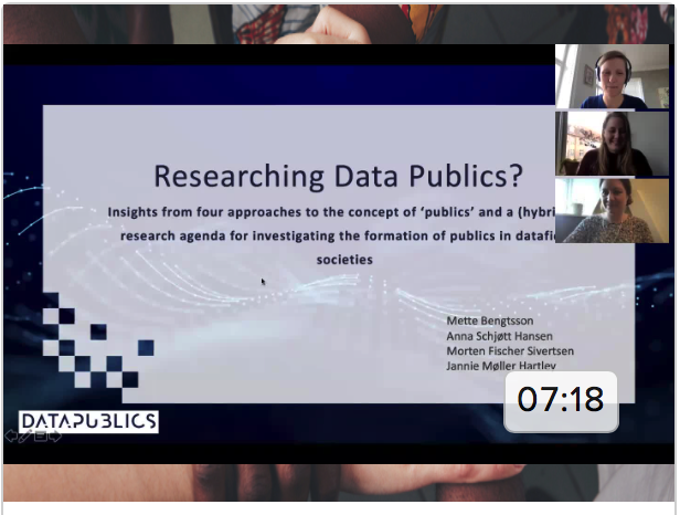 Screen shot of the presentation