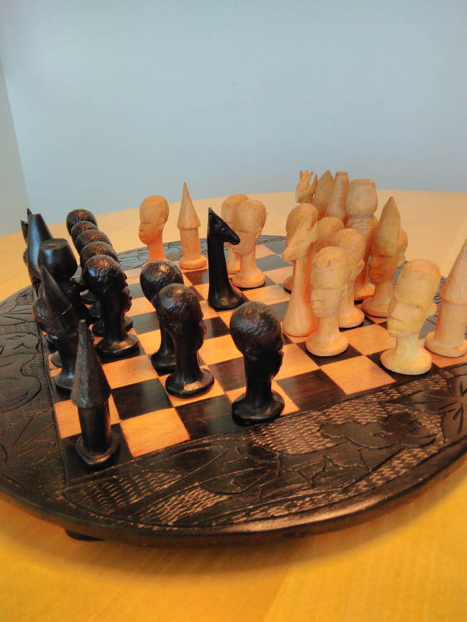 An African craft chessboard