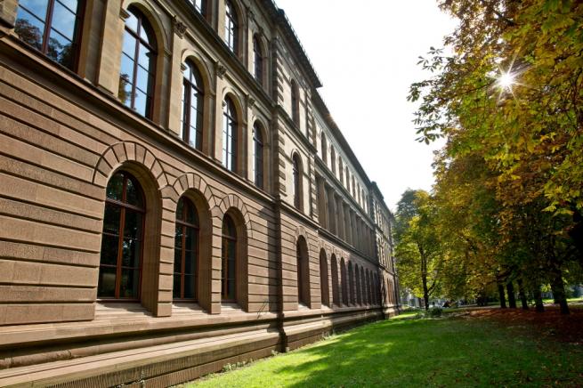 A building of the University of Stuttgart, Germany.