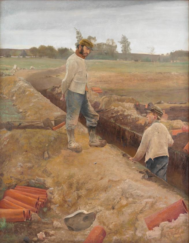Photo: L.A. Ring: "Drain Diggers" (1885). National Gallery of Denmark.