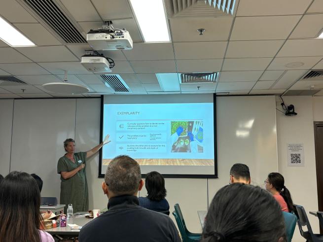 Eva Bendix Petersen presenting at Hong Kong Baptist University