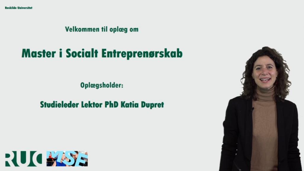 Master i Socialt Entreprenørskab video
