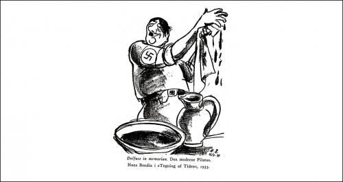 Hans Bendix' illustration of Adolf Hitler