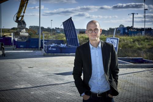 Thomas Budde Christensen på genbrugsstation