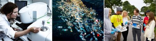 Forsker undersøger plastik, plastik på havet, Unge viser plastik til forsker