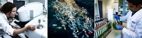 Forsker arbejder med plastik, plastik i havet, forsker med multicultivator