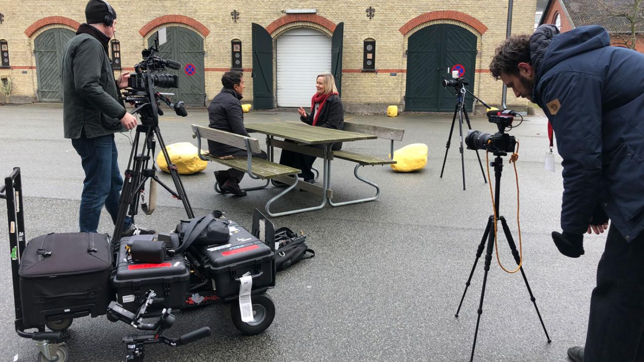 CNN interviewing Lone Simonsen